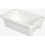 Bac renforc� rectangulaire empilable embo�table 40 l - blanc - gilac