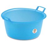 Bac � vaisselle en poly�thyl�ne rond bleu clair l 20 45 stefanpl