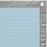 B�che � bulles piscine bord�e 4 c�t�s 4x2 m cristal sol + guard 500 microns - oeillets pos�s + b�chette ...