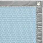 B�che � bulles piscine bord�e 4 c�t�s 5x4 m cristal sol + guard 500 microns - oeillets pos�s + b�chette ...