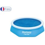 Bche  bulles ronde  240 cm pour piscine hors sol fast set  274 cm - bestway