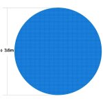Bche  bulles ronde 3, 6 m couverture de piscine solaire chauffage bassin bleu