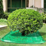 B�che d'�lagage avec trou de 30cm b�ches pour tailler les arbustes 200 x 200cm b�che de taille de buisson ...