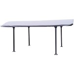 Habrita - bche foresta car b 3048 pour carport aluminium toit 1 / 2 rond gris anthracite 280gr / m2