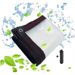 B�che imperm�able transparente avec ?illets - pour meubles de jardin - utilisable en ext�rieur - imperm�able ...