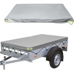 B�che plate pour remorque - 208 x 114 x 13 cm - �tanche � la poussi�re - pour remorque de 750 kg - gris ...