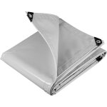 Woltu - b�che de protection en pvc b�che d'ext�rieur, couverture de bateau, 500 g / m2, 3x5 m, gris clair ...