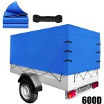 Bâche remorque 210x114x90cm pvc 600d pour f750 / d850, avec ?illets Bâche remorque 210x114x90cm pvc 600d pour f750 / d850, avec ?illets