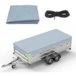 Bâche de remorque avec corde de bâche, bâche de remorque, matériau oxford 420d, coupe - vent, indéchirable, ... Bâche de remorque avec corde de bâche, bâche de remorque, matériau oxford 420d, coupe - vent, indéchirable, ...