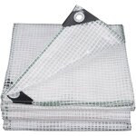 B�che transparente 1�3 m, 170 g / m� ? avec ?illets, pour pergola, bois