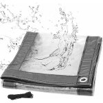 Woltu - bche transparente avec oeillets 2x3 m, bche de protection impermable 380g / m pvc