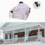 B�che transparente pour rev�tement ext�rieur, b�che en vinyle imperm�able pour terrasse, jardin, poulailler, ...