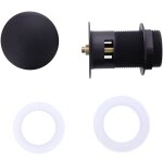 Badplaats - bouchon de vidange noir mat bouchon pop up