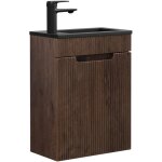 Badplaats meuble lave - mains thermis 40cm - noyer brun - avec lav