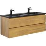 Meuble de salle de bain angela 120 cm badplaats lavabo noir