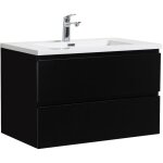 Meuble de salle de bain angela 80 cm noir mat ? armoire de range Meuble de salle de bain angela 80 cm noir mat ? armoire de range