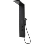 Badplaats panneau de douche savara 120 x 20 cm - noir - ensemble