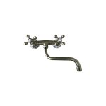 Bagnoclic - robinet mlangeur cuisine mural bronze, vieux laiton, ancienne decore