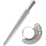 Baguier calibreur de 41  76 mesure de taille de doigt jauge anneaux outil de bague avec 3 echelles de ...