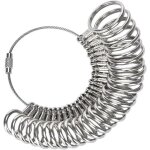 Baguier calibreur de 41 � 76 mesure de taille de doigt jauge anneaux outil de bague avec 3 echelles de ...