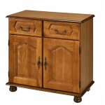 Beaux meubles pas chers - bahut chêne 2 portes 2 tiroirs 2 niches l 82 h 77 p 41 cm - marron Beaux meubles pas chers - bahut chêne 2 portes 2 tiroirs 2 niches l 82 h 77 p 41 cm - marron