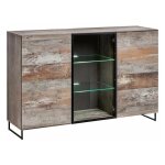 Paris prix - bahut design 2 portes 'plank' 150cm naturel Paris prix - bahut design 2 portes 'plank' 150cm naturel