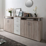 Bahut maximo 208cm - ch�ne sonoma / blanc