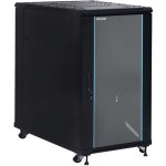 Baie 19' phasak pro 22u 600x1000 - dmonte, ventile, porte en verre tremp de, multiprise, roulettes, ...