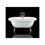 Baignoire ancienne sur pieds chelsea blanche 154 cm pieds de lion cuivre rouge vieilli Baignoire ancienne sur pieds chelsea blanche 154 cm pieds de lion cuivre rouge vieilli