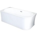 Baignoire d'angle - 201 l - 150 x 75 x 59 cm - blanche - acrylique - angle gauche - ponticola