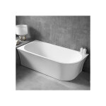 Bernstein - baignoire d'angle design acrylique pour salle de bain, isolation thermique - montage gauche ...