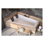 Azura home design - baignoire d'angle gauche ultima duo 170 ou 180 cm ultra - slim - 180cm