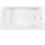 Jacob delafon - baignoire bain douche malice 160 x 85 cm version droite, blanc mat