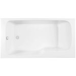 Jacob delafon - baignoire bain douche malice, antidrapant, version gauche 160x85cm, blanc mat
