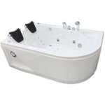 Baignoire baln�o blanc 170 x 115 cm pour 2 personnes 15 jets ? tulip