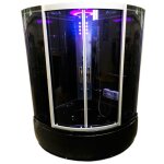 Eliteshopping - baignoire baln�o douche chromoth�rapie 130 x 130 cm noir ? ivory