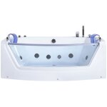 Baignoire balnéo de forme rectangulaire en acrylique avec chromothérapie 2 appui - têtes surface vitrée ... Baignoire balnéo de forme rectangulaire en acrylique avec chromothérapie 2 appui - têtes surface vitrée ...