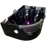 Eliteshopping - baignoire baln�o hydromassage noir 120 x 180 cm 9 jets ? bluebell