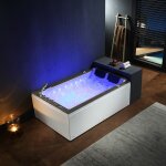 Boreal sauna - baignoire balneo lord duo black 2 places archipel 185x120 - gauche