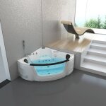 Home deluxe - baignoire balno avec luminothrapie laguna l mini - 135 x 135 cm