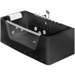 Vente - unique - baignoire balnéo vitrée semi - îlot à leds dyona - 1 place - 260l - 1708558cm - noir ... Vente - unique - baignoire balnéo vitrée semi - îlot à leds dyona - 1 place - 260l - 1708558cm - noir ...