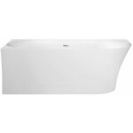 Stano. - baignoire design ovale semi - lot elizabeth blanche 170 cm angle  gauche