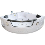 Eliteshopping - baignoire hydromassage chromotherapie 140 x 140 cm double pompe 20 jets ? camelia