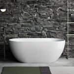 Baignoire îlot design ovale lisbon blanche 150 cm brillant Baignoire îlot design ovale lisbon blanche 150 cm brillant