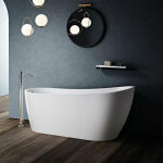 Baignoire �lot design ovale sutton blanche 167 cm