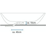 Baignoire lot moderne design en acrylique pour salle de bain, isolation thermique - blanc mat - 170x80x58cm ...