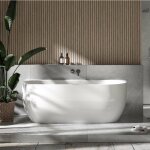 Bernstein - baignoire lot murale design acrylique pour salle de bain, isolation thermique - blanc - ...