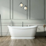 Baignoire �lot r�tro ovale pittsburgh blanche 177 cm