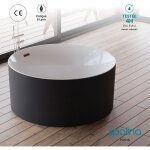 Spalina - baignoire ilot loom 2. 0 130 noire 130 x130 x58 cm, by