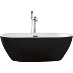 Beliani - baignoire moderne autoportante ovale en acrylique avec système trop - plein 150 x 80 cm noire ... Beliani - baignoire moderne autoportante ovale en acrylique avec système trop - plein 150 x 80 cm noire ...